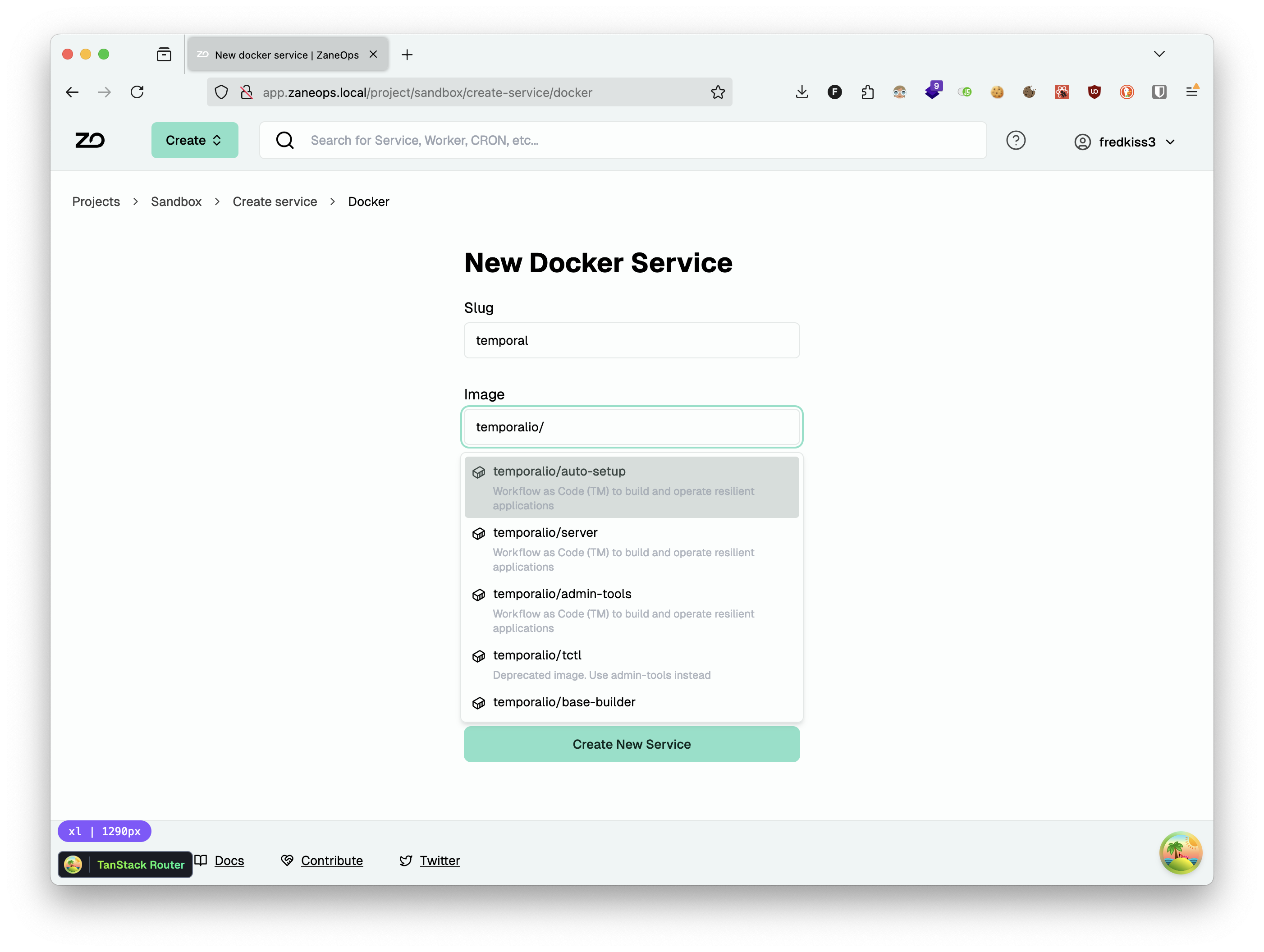 Create docker service step 2